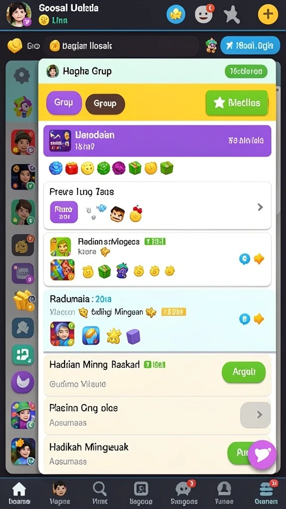 Tampilan menu utama yang menarik dan mudah digunakan.