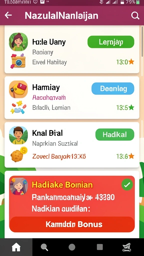 Screenshot menunjukkan antarmuka permainan yang menarik.