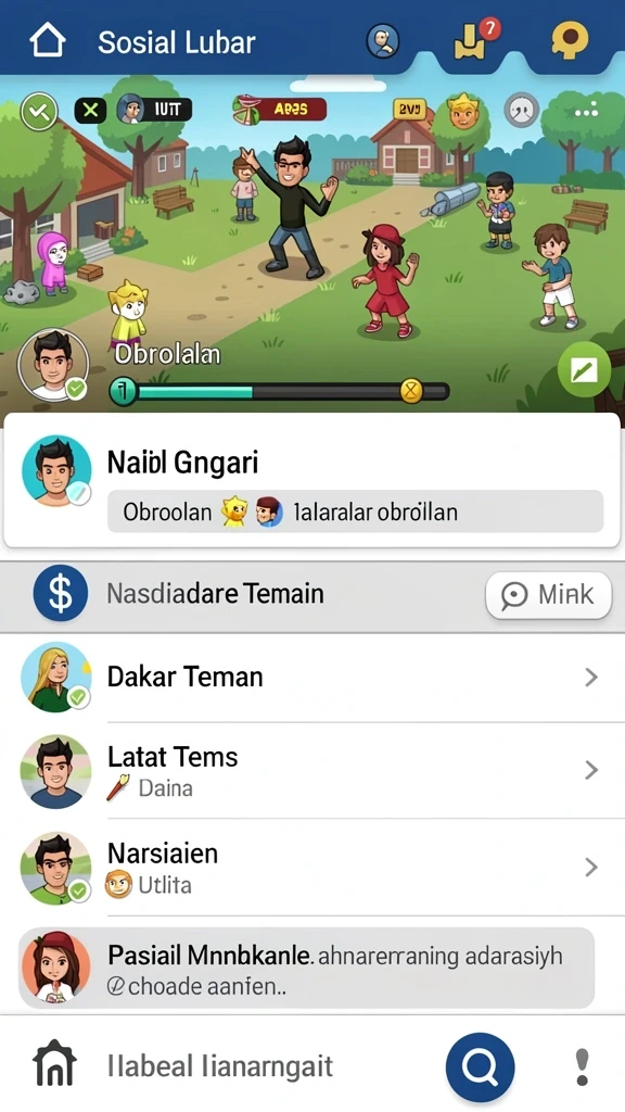 Tampilan awal game ACEPARTY yang ceria dan mengundang.