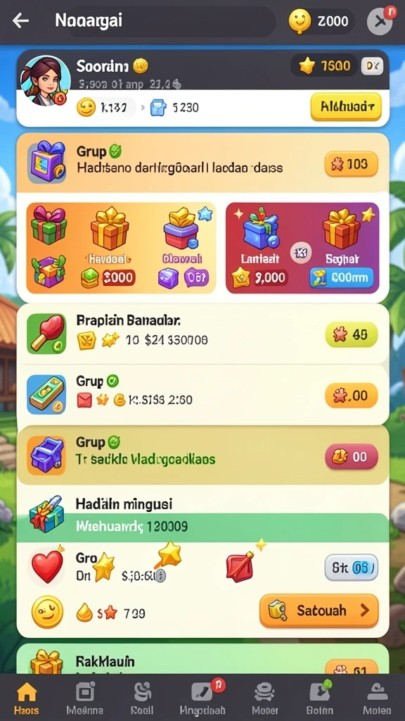 Level tantangan yang semakin sulit dan menegangkan.