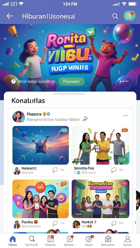 Tampilan karakter yang menarik dan beragam.