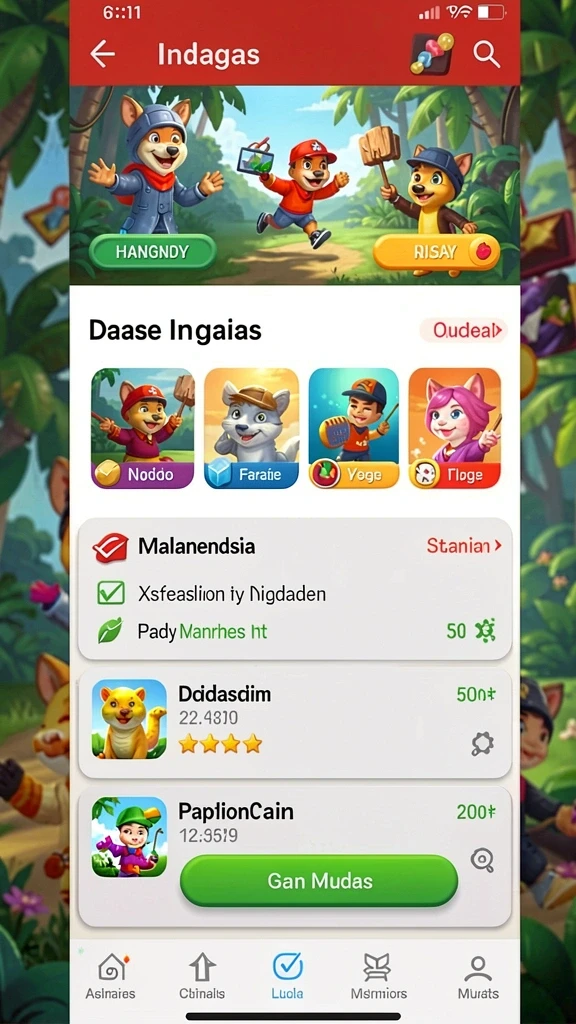 Fitur sosial untuk berinteraksi dengan pemain lain.