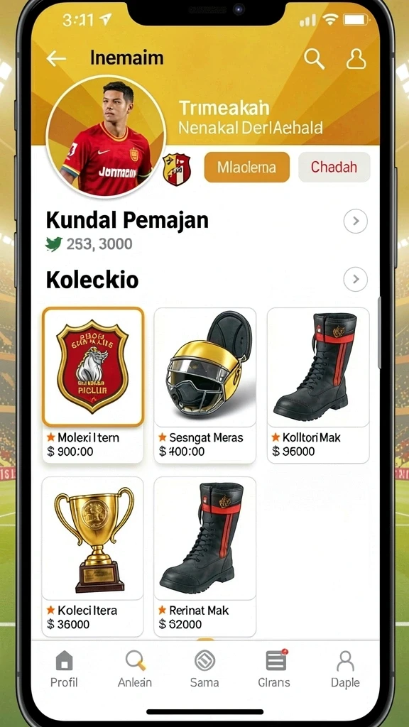Fitur obrolan untuk berinteraksi dengan pemain lain.