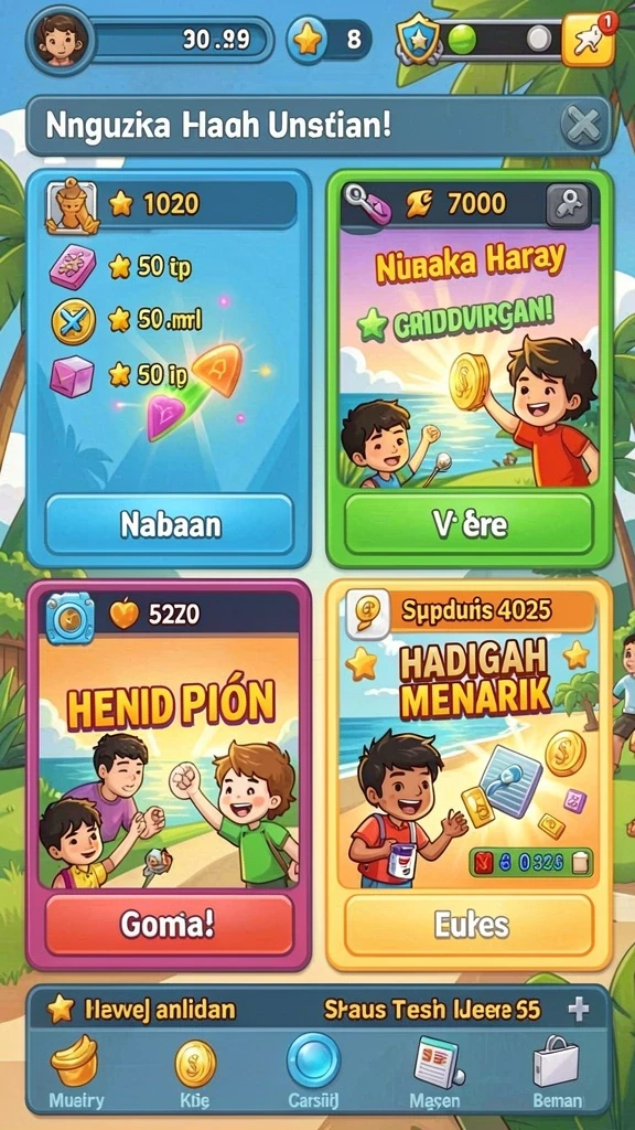 Tampilan awal permainan yang menarik.
