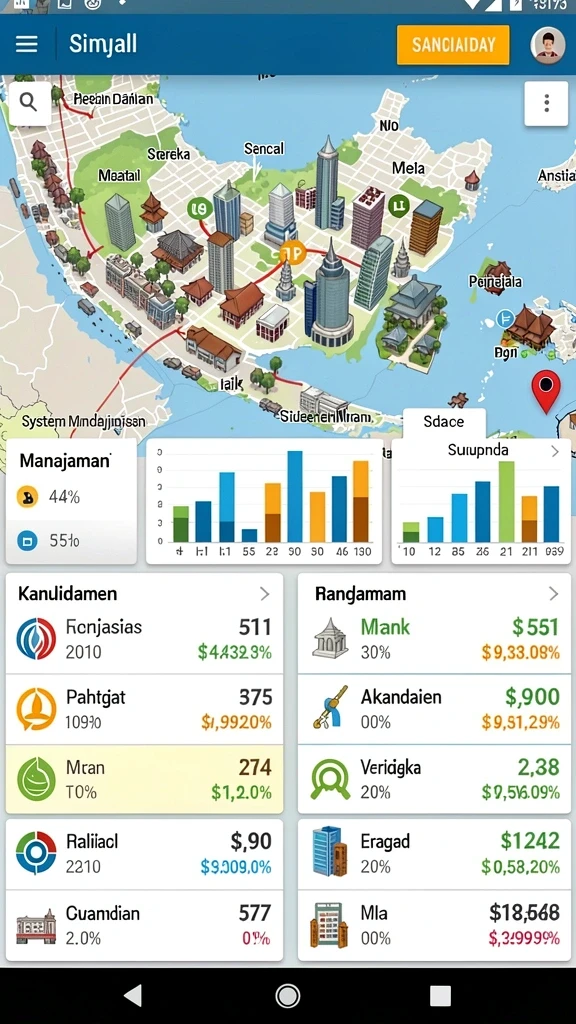 Tampilan antarmuka yang modern dan menarik.